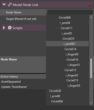 Model Node Link Node Selection